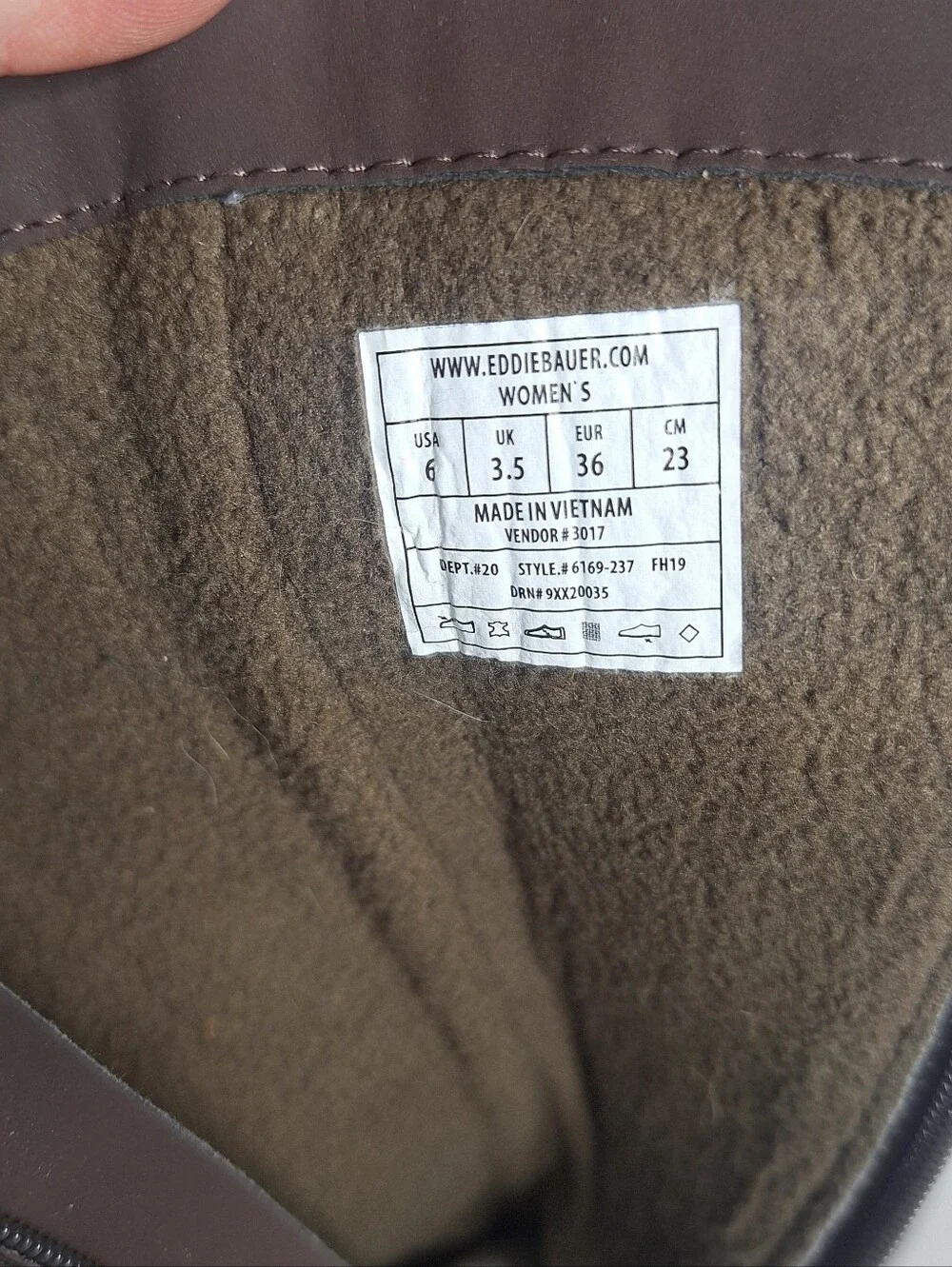Eddie Bauer Freeheat Boots Women 6 Brown Leather Suede Mid Calf Zip Winter Boots